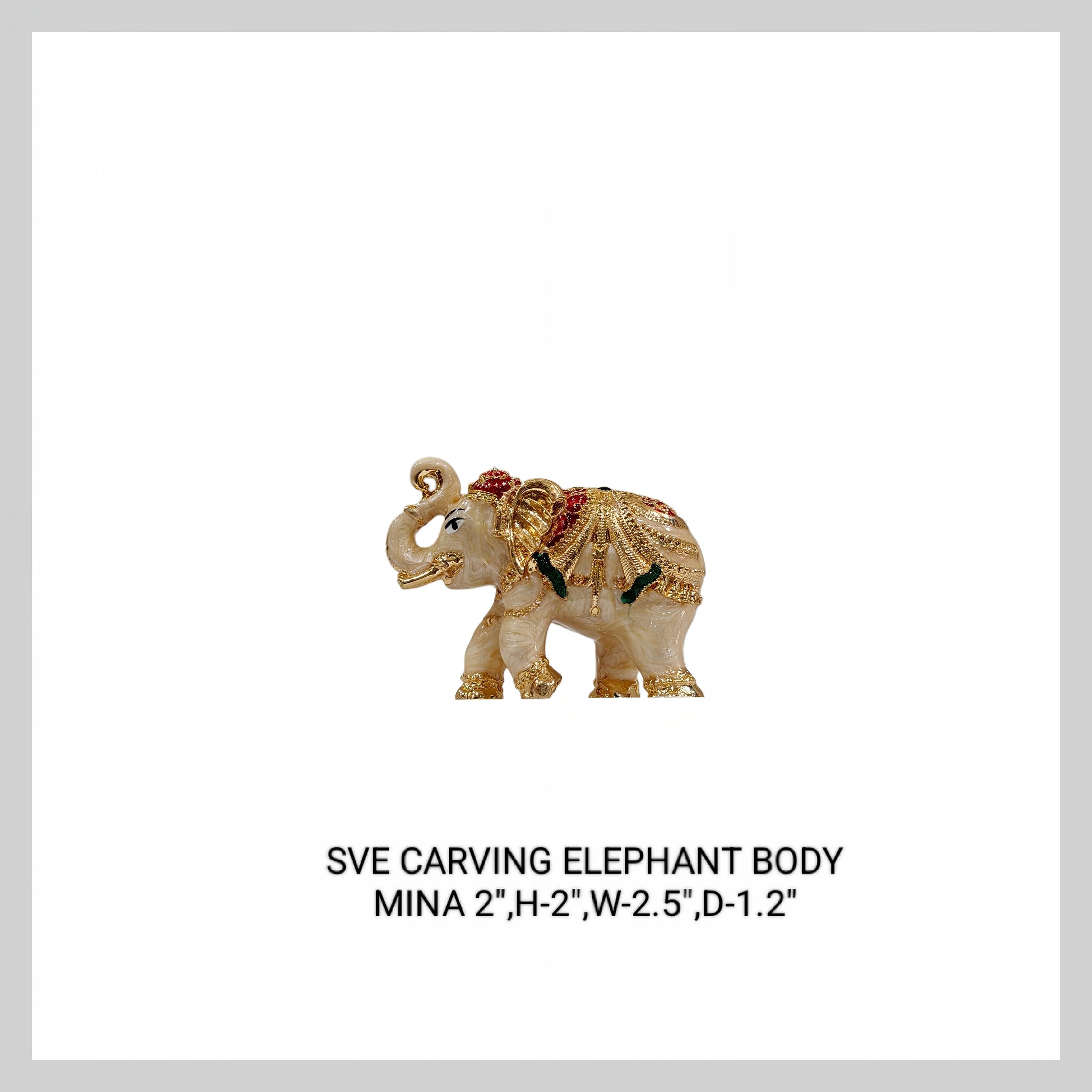 SVE 2" CARVING ELEPHANT IVORY MINA
