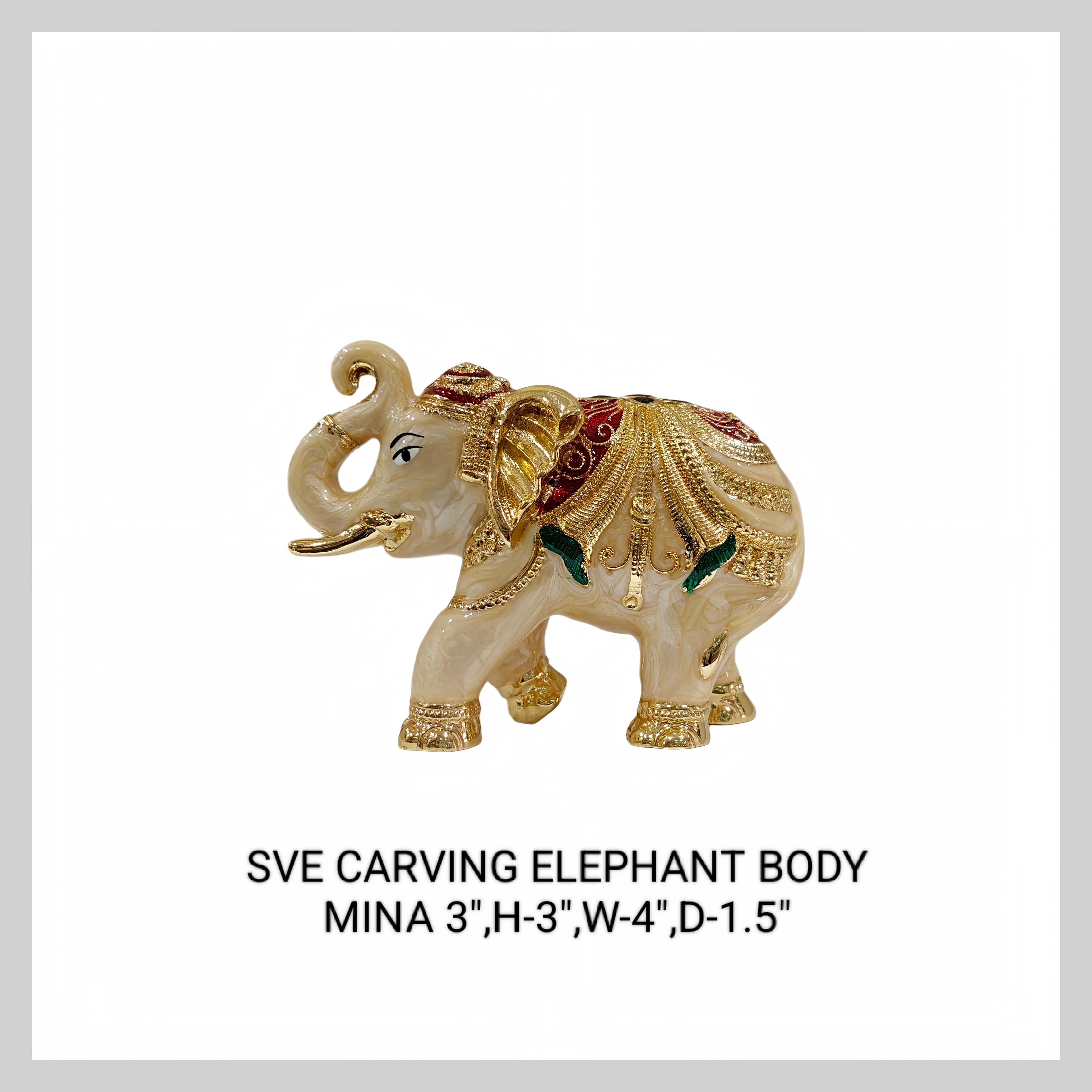 SVE 3" CARVING ELEPHANT IVORY MINA