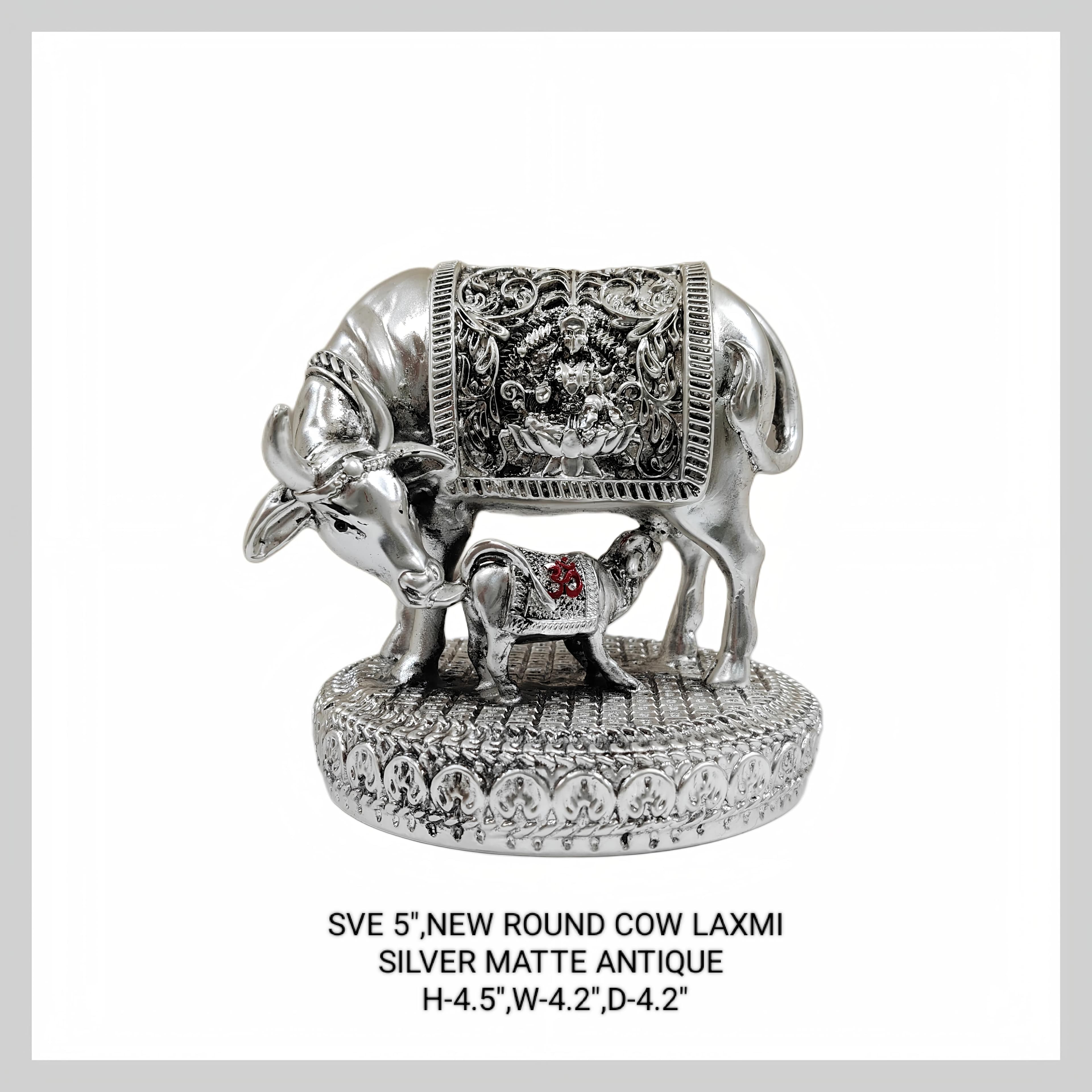 SVE COW 5" SILVER MATTE ANTIQUE
